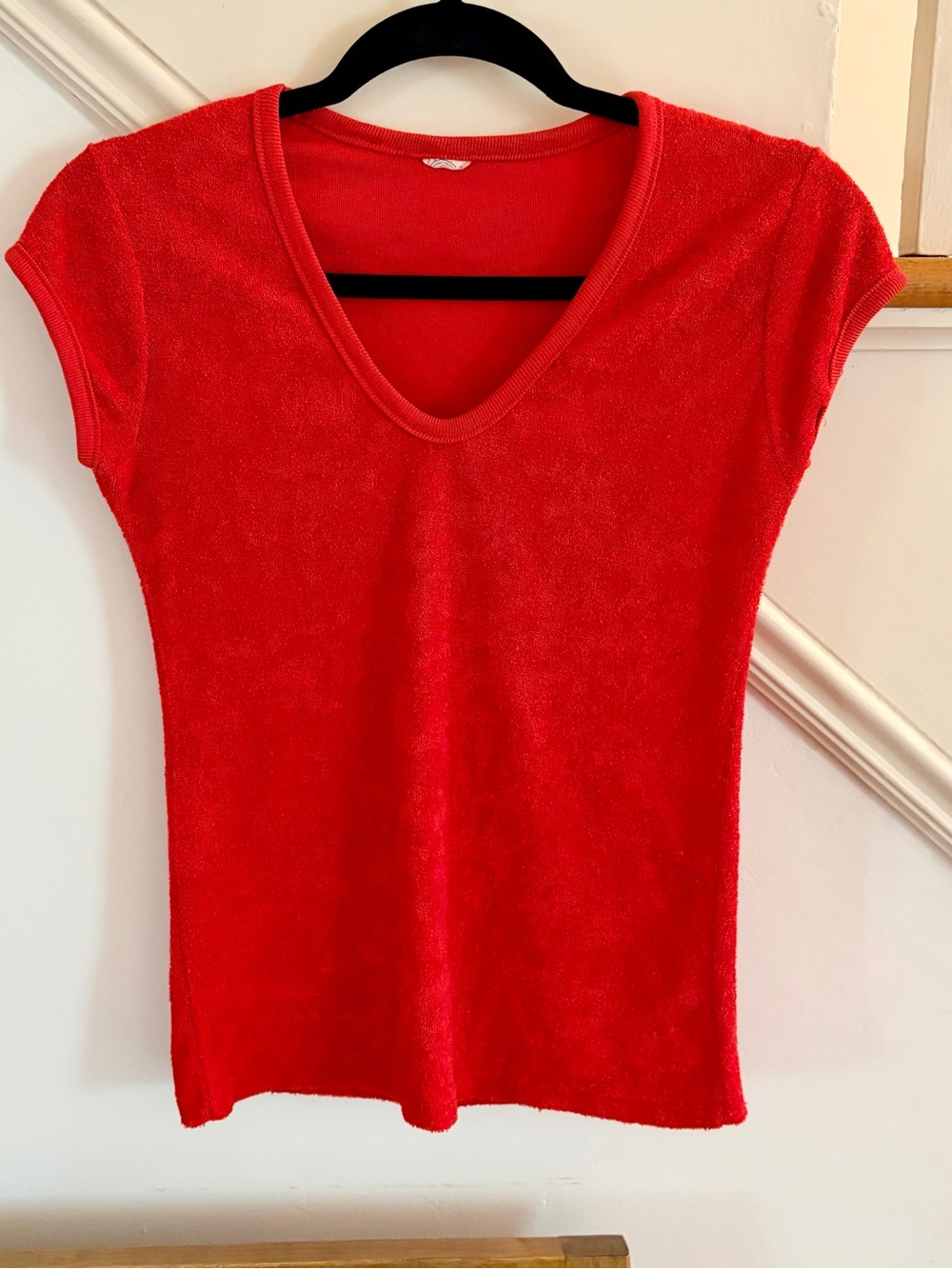 1970s 80s Vintage Terrycloth Ringer Tee